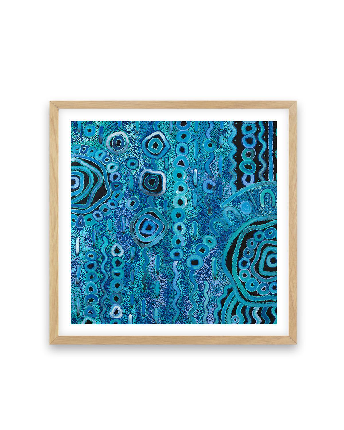 Blue Rain I SQ by Kelly Taylor Art Print