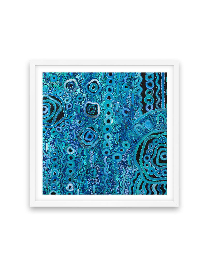 Blue Rain I SQ by Kelly Taylor Art Print