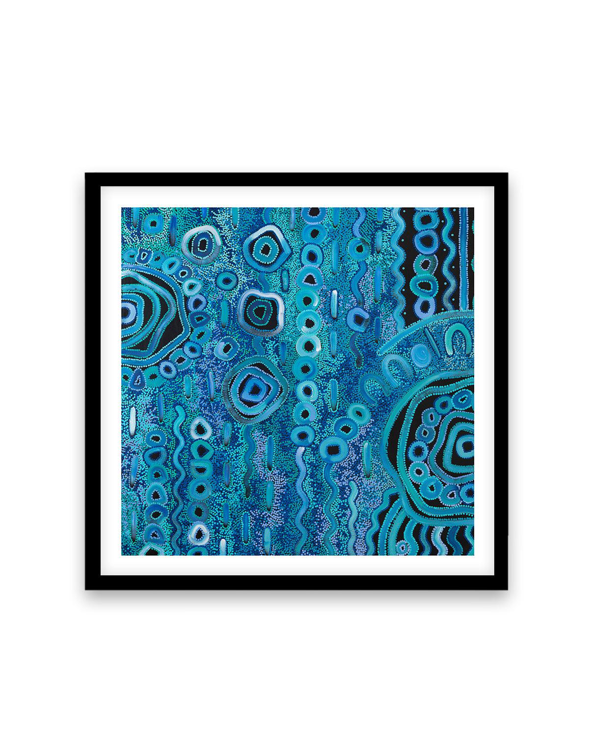 Blue Rain I SQ by Kelly Taylor Art Print