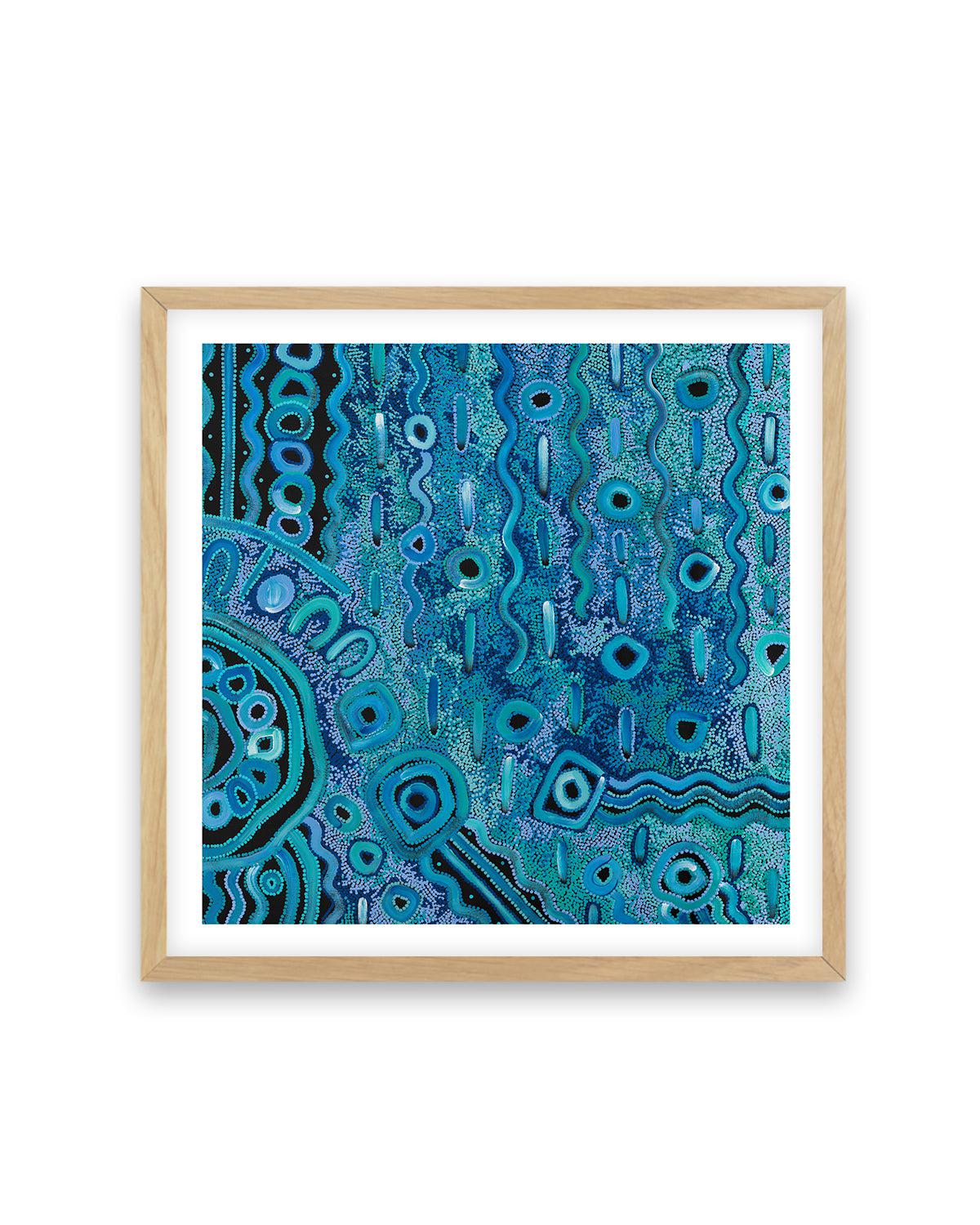 Blue Rain II SQ by Kelly Taylor Art Print