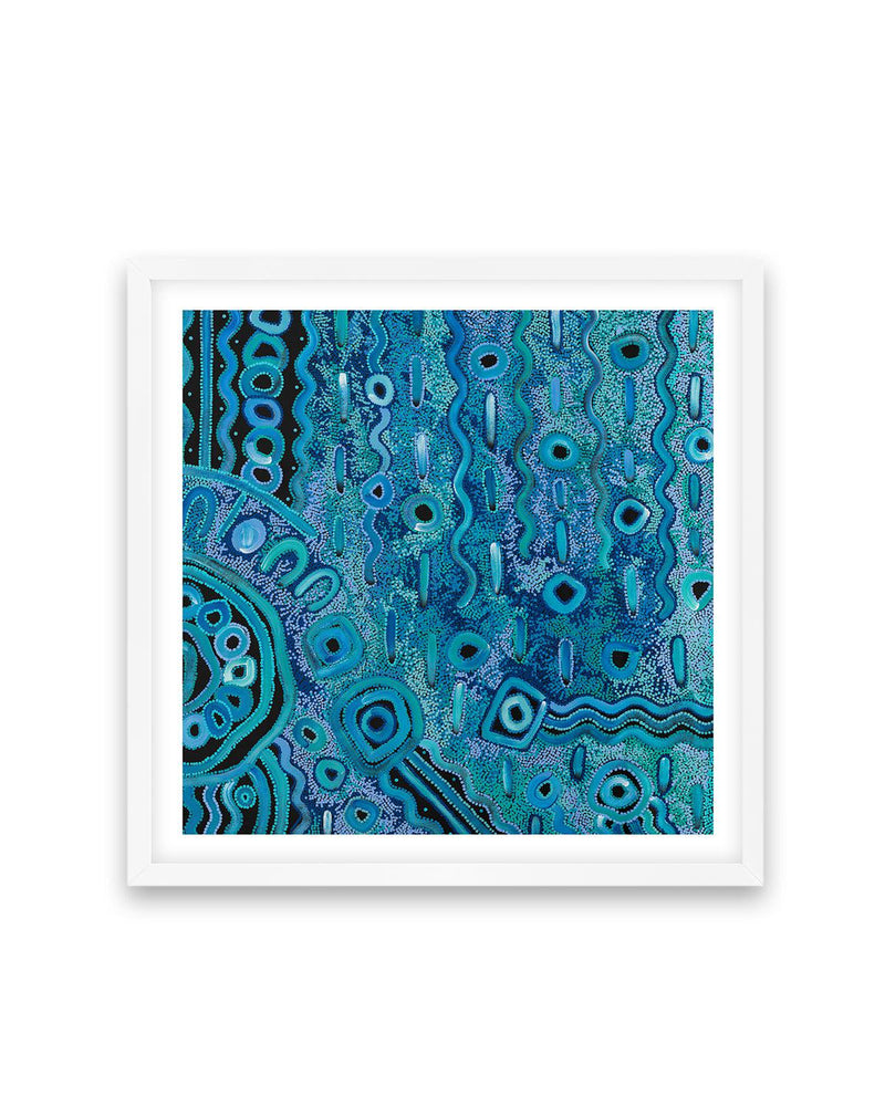 Blue Rain II SQ by Kelly Taylor Art Print