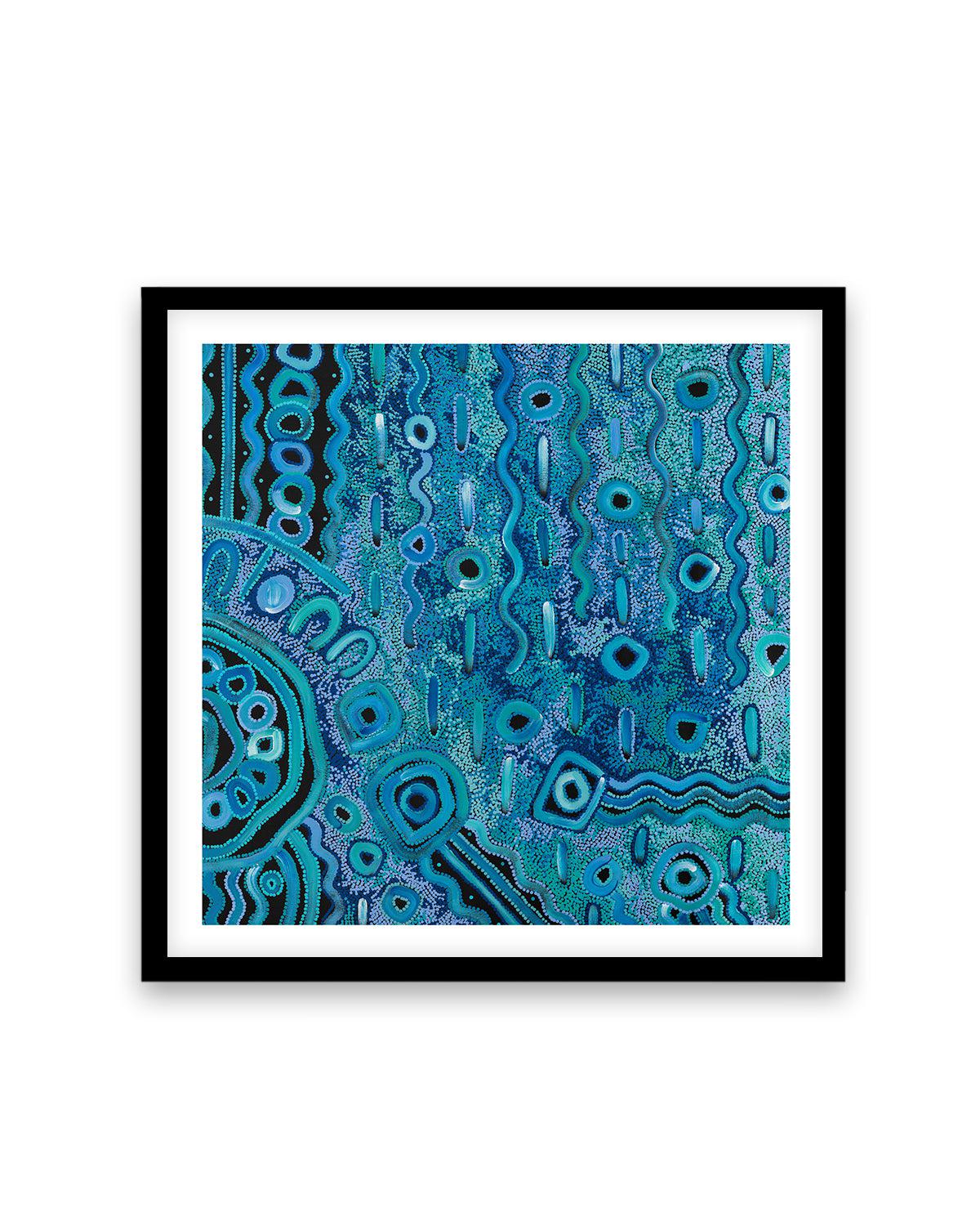 Blue Rain II SQ by Kelly Taylor Art Print