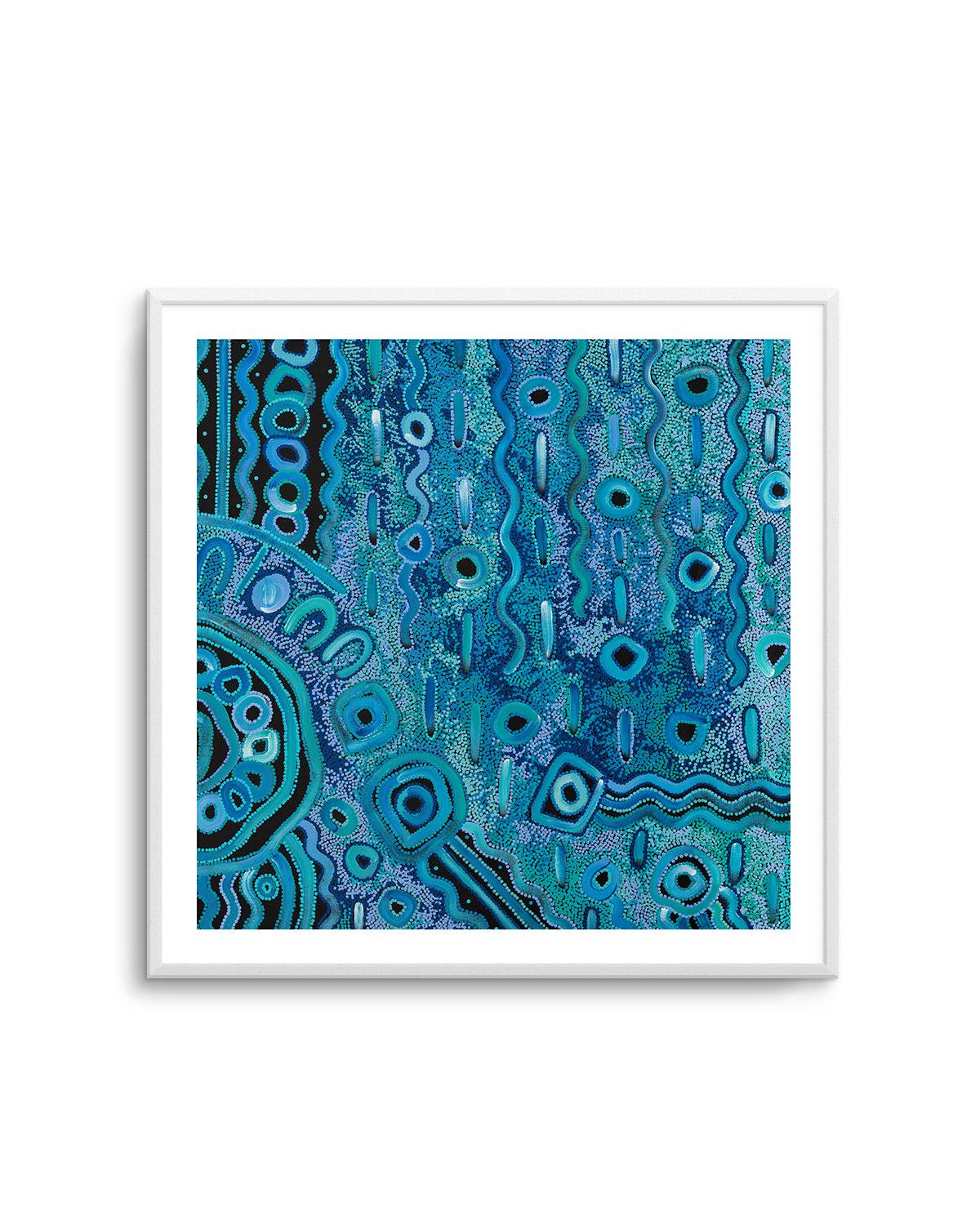 Blue Rain II SQ by Kelly Taylor Art Print