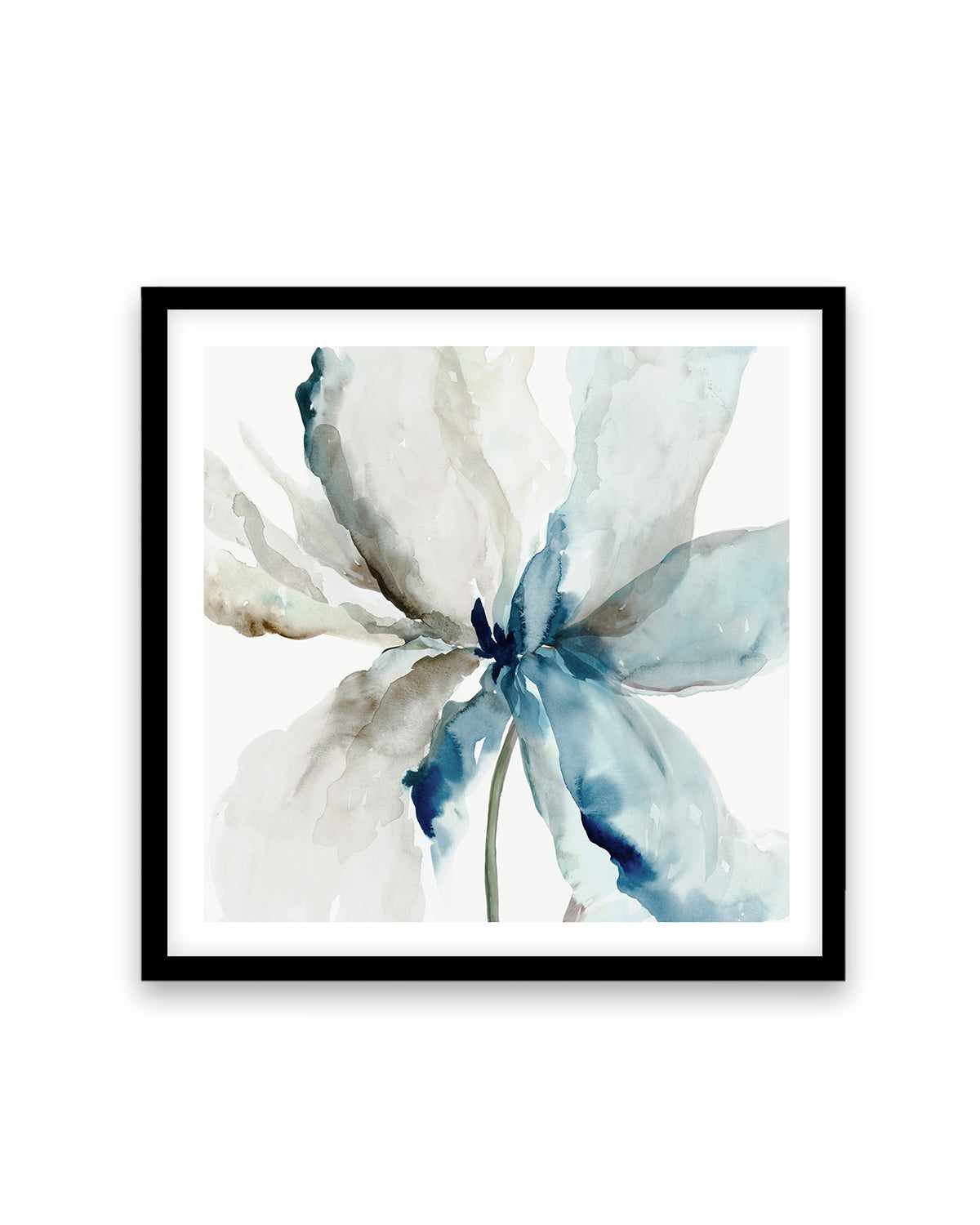 Blue Transparent Flower Art Print