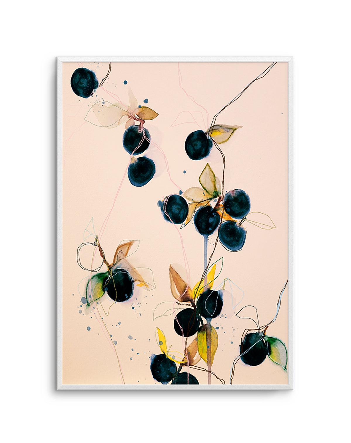 Blueberries by Leigh Viner Art Print-PRINT-Olive et Oriel-Leigh Viner-A5 | 5.8" x 8.3" | 14.8 x 21cm-Unframed Art Print-With White Border-Buy-Australian-Art-Prints-Online-with-Olive-et-Oriel-Your-Artwork-Specialists-Austrailia-Decorate-With-Coastal-Photo-Wall-Art-Prints-From-Our-Beach-House-Artwork-Collection-Fine-Poster-and-Framed-Artwork