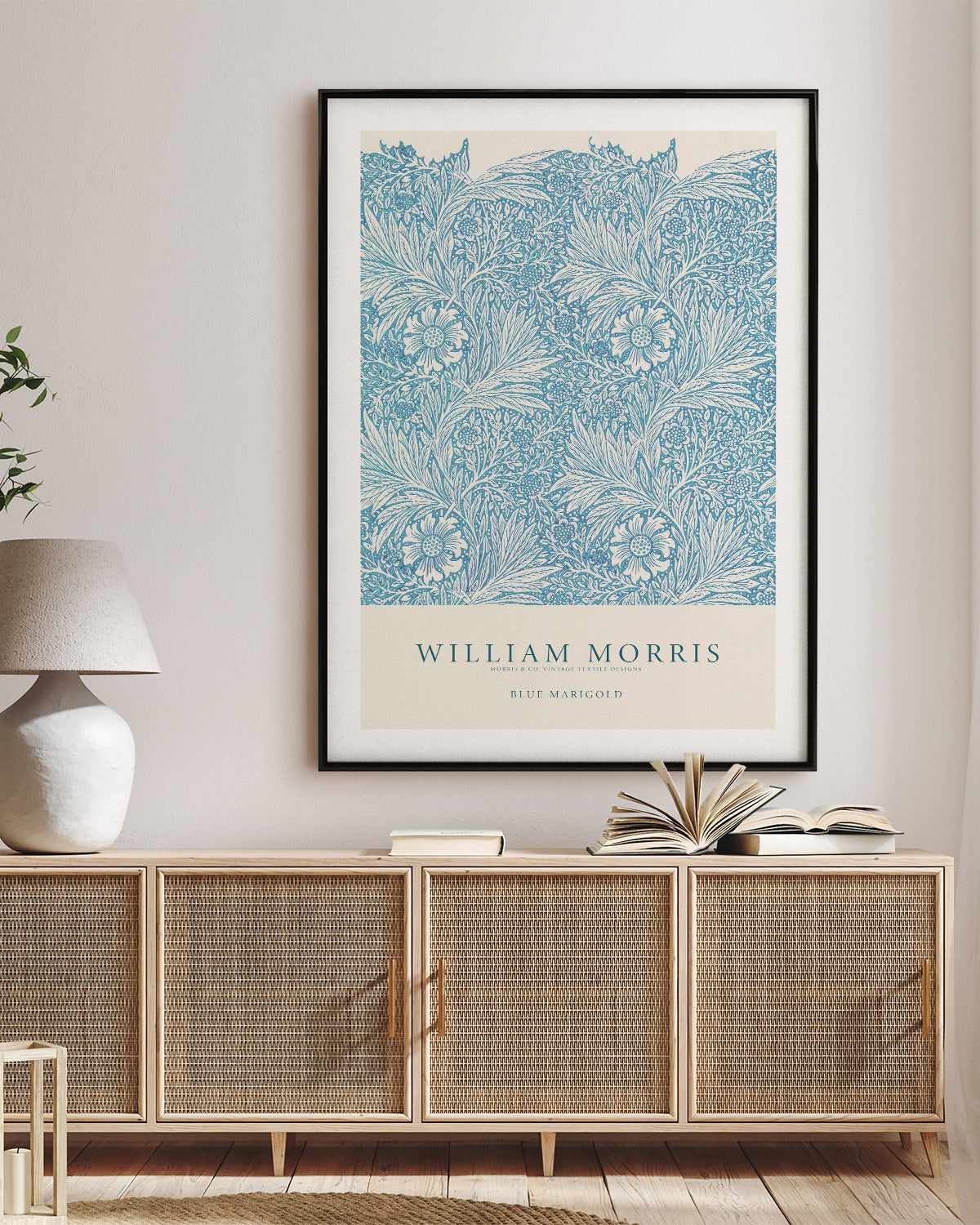 Blue Marigold by William Morris Art Print