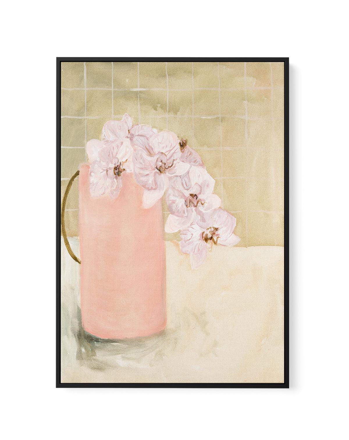 Blush Vase by Natalie Jane | Framed Canvas Art Print