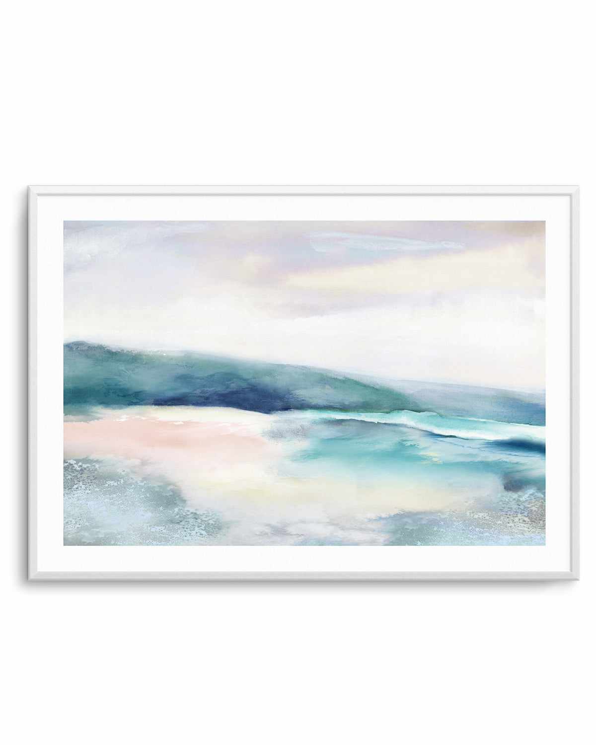 Blushing Blue Landscape Art Print