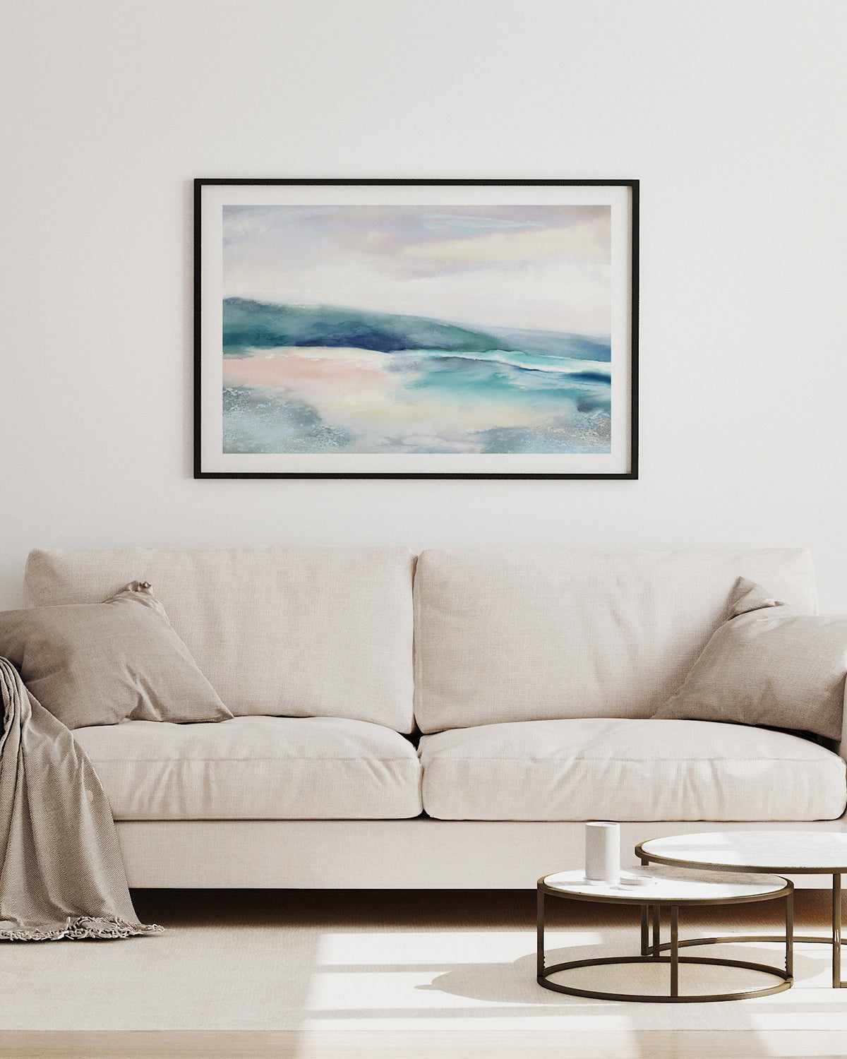 Blushing Blue Landscape Art Print