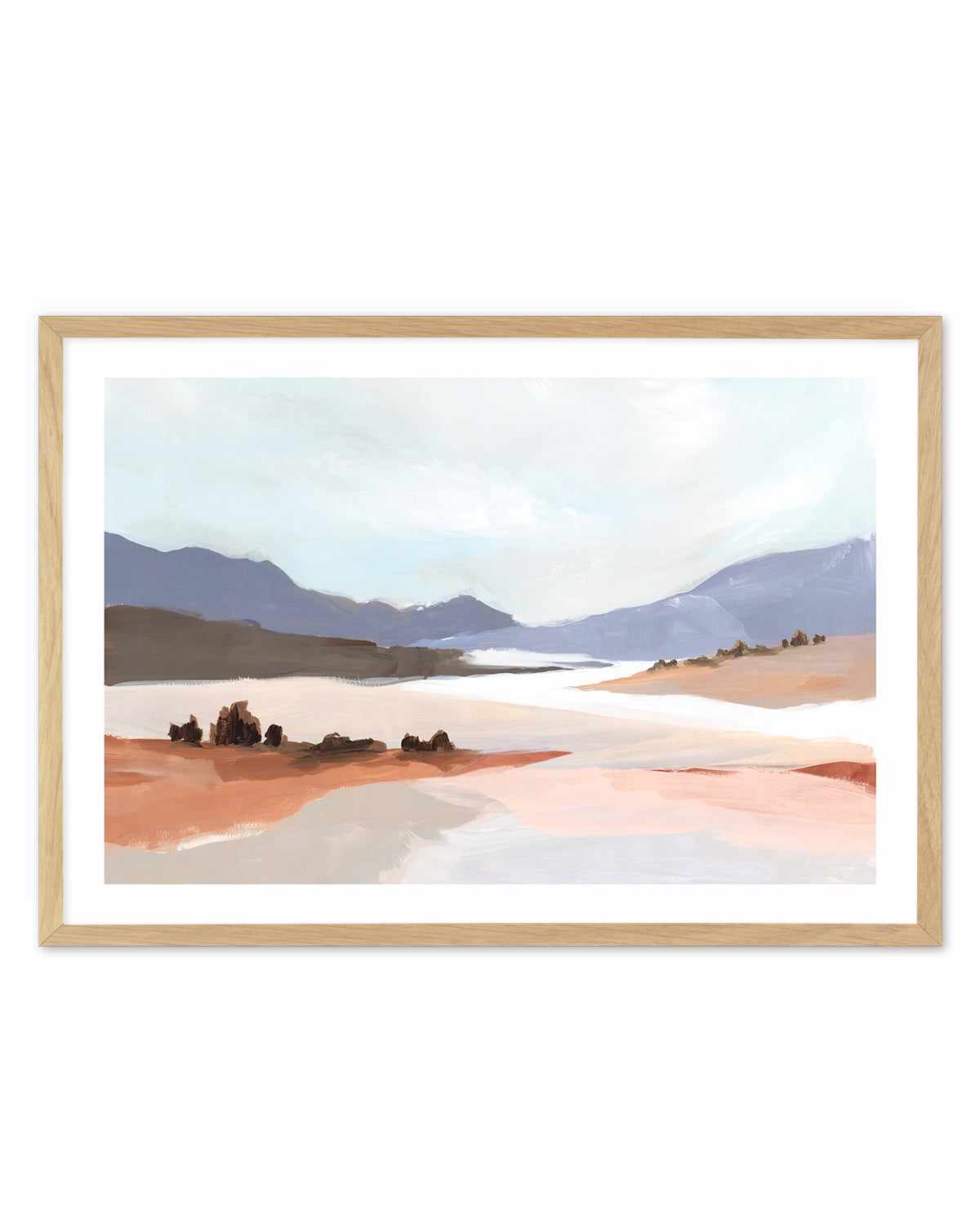 Blushing Land Art Print