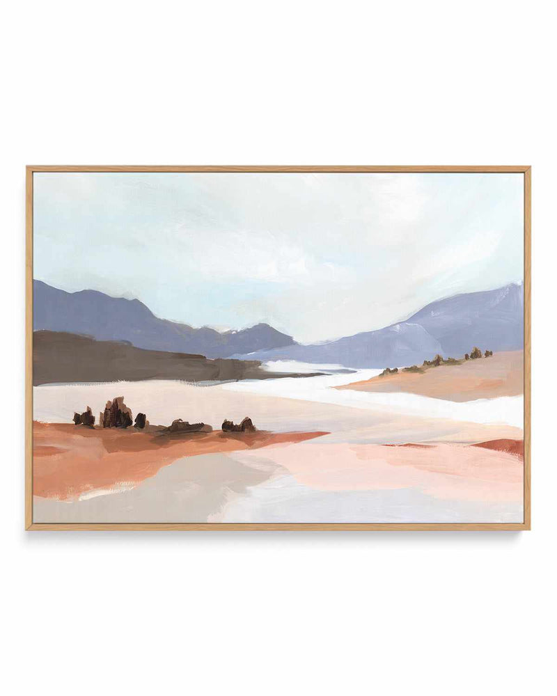 Blushing Land | Framed Canvas Art Print