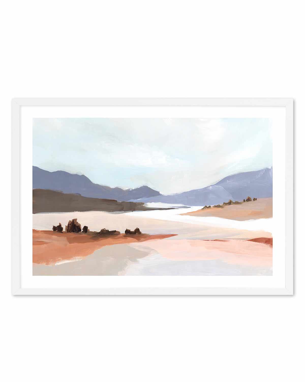 Blushing Land Art Print