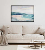 Blushing Blue Landscape | Framed Canvas Art Print