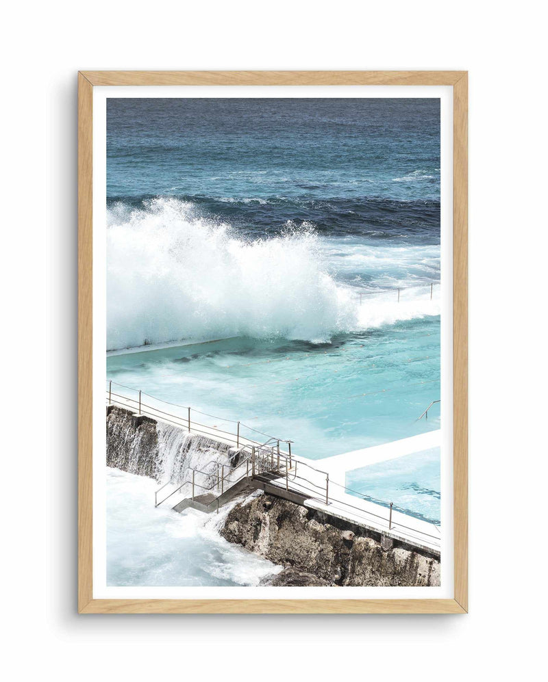 Bondi Icebergs | PT Art Print-PRINT-Olive et Oriel-Olive et Oriel-A4 | 8.3" x 11.7" | 21 x 29.7cm-Oak-With White Border-Buy-Australian-Art-Prints-Online-with-Olive-et-Oriel-Your-Artwork-Specialists-Austrailia-Decorate-With-Coastal-Photo-Wall-Art-Prints-From-Our-Beach-House-Artwork-Collection-Fine-Poster-and-Framed-Artwork