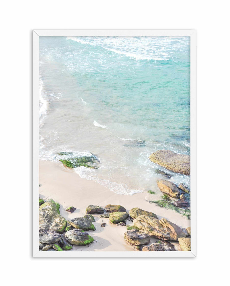 Bondi Rocks Art Print-PRINT-Olive et Oriel-Olive et Oriel-A4 | 8.3" x 11.7" | 21 x 29.7cm-White-With White Border-Buy-Australian-Art-Prints-Online-with-Olive-et-Oriel-Your-Artwork-Specialists-Austrailia-Decorate-With-Coastal-Photo-Wall-Art-Prints-From-Our-Beach-House-Artwork-Collection-Fine-Poster-and-Framed-Artwork