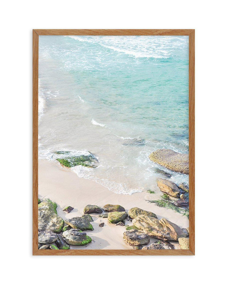 Bondi Rocks Art Print-PRINT-Olive et Oriel-Olive et Oriel-50x70 cm | 19.6" x 27.5"-Walnut-With White Border-Buy-Australian-Art-Prints-Online-with-Olive-et-Oriel-Your-Artwork-Specialists-Austrailia-Decorate-With-Coastal-Photo-Wall-Art-Prints-From-Our-Beach-House-Artwork-Collection-Fine-Poster-and-Framed-Artwork