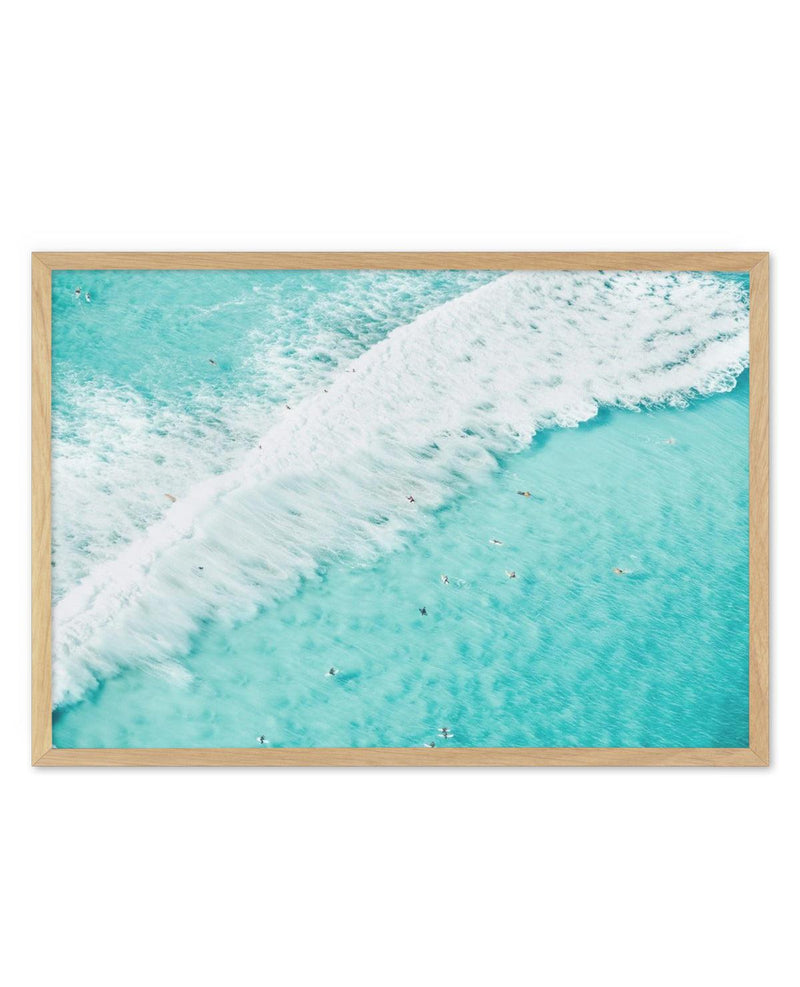 Bondi Surf Art Print-PRINT-Olive et Oriel-Olive et Oriel-A5 | 5.8" x 8.3" | 14.8 x 21cm-Oak-With White Border-Buy-Australian-Art-Prints-Online-with-Olive-et-Oriel-Your-Artwork-Specialists-Austrailia-Decorate-With-Coastal-Photo-Wall-Art-Prints-From-Our-Beach-House-Artwork-Collection-Fine-Poster-and-Framed-Artwork