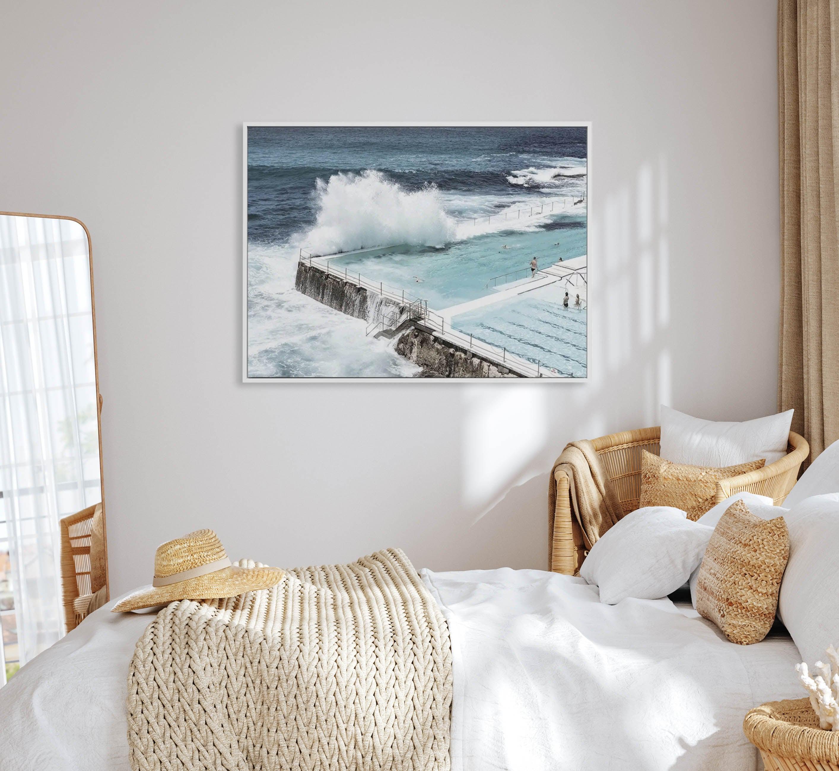 Bondi Icebergs | LS | Framed Canvas-CANVAS-You can shop wall art online with Olive et Oriel for everything from abstract art to fun kids wall art. Our beautiful modern art prints and canvas art are available from large canvas prints to wall art paintings and our proudly Australian artwork collection offers only the highest quality framed large wall art and canvas art Australia - You can buy fashion photography prints or Hampton print posters and paintings on canvas from Olive et Oriel and have t