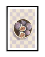 Bowl of Figs on Check | Art Print