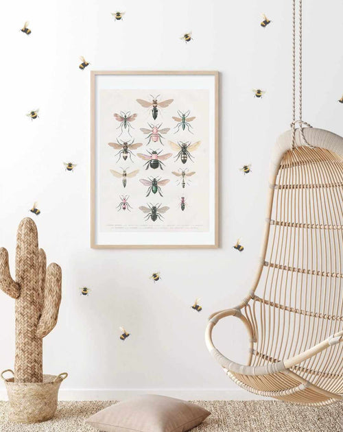 Brandi's Bumblebees Decal Set-Decals-Olive et Oriel-Decorate your kids bedroom wall decor with removable wall decals, these fabric kids decals are a great way to add colour and update your children's bedroom. Available as girls wall decals or boys wall decals, there are also nursery decals.