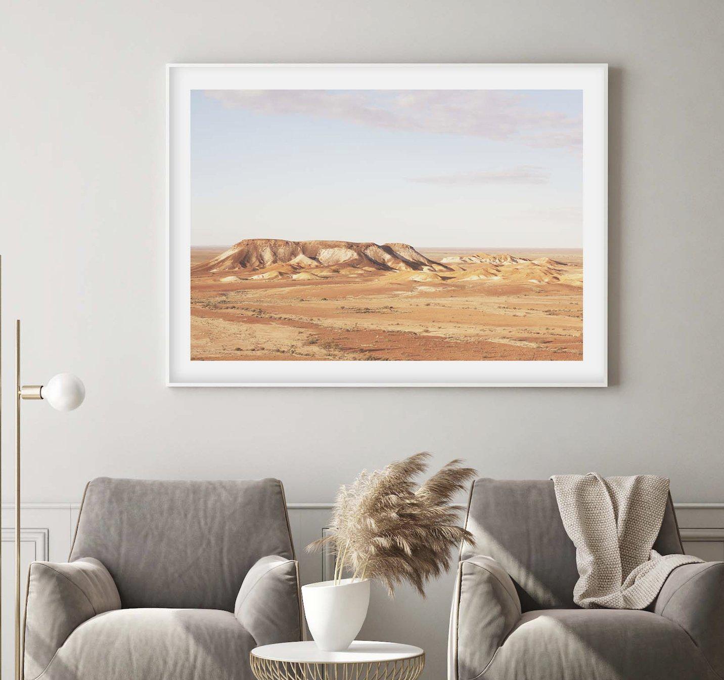 Breakaways, Coober Pedy Art Print-PRINT-Olive et Oriel-Olive et Oriel-Buy-Australian-Art-Prints-Online-with-Olive-et-Oriel-Your-Artwork-Specialists-Austrailia-Decorate-With-Coastal-Photo-Wall-Art-Prints-From-Our-Beach-House-Artwork-Collection-Fine-Poster-and-Framed-Artwork