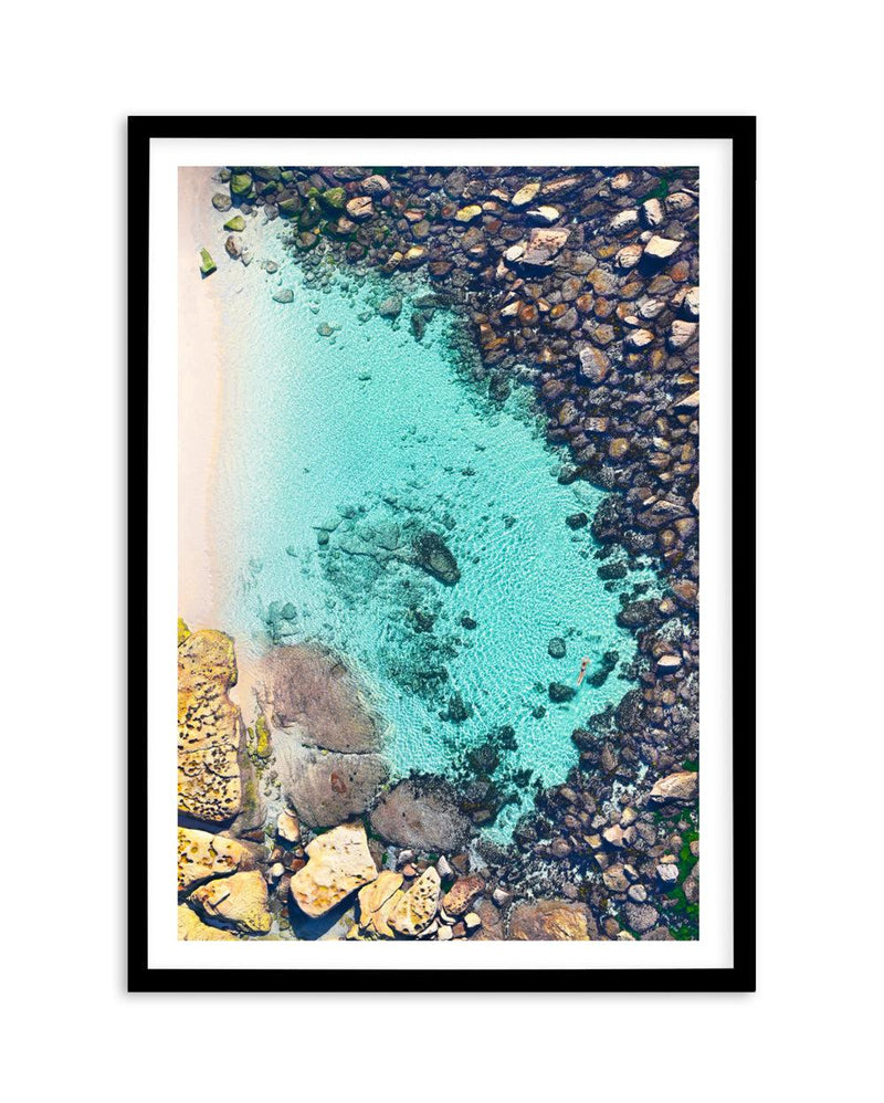 Bronte Beach Pool Art Print-PRINT-Olive et Oriel-Olive et Oriel-A5 | 5.8" x 8.3" | 14.8 x 21cm-Black-With White Border-Buy-Australian-Art-Prints-Online-with-Olive-et-Oriel-Your-Artwork-Specialists-Austrailia-Decorate-With-Coastal-Photo-Wall-Art-Prints-From-Our-Beach-House-Artwork-Collection-Fine-Poster-and-Framed-Artwork