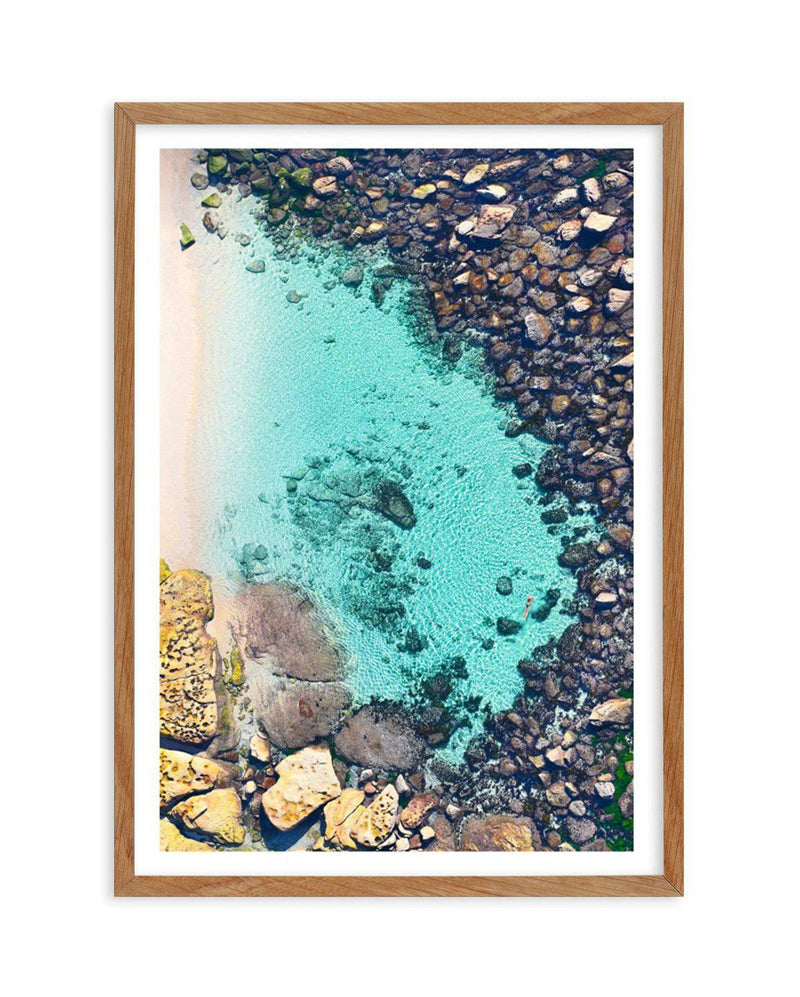 Bronte Beach Pool Art Print-PRINT-Olive et Oriel-Olive et Oriel-50x70 cm | 19.6" x 27.5"-Walnut-With White Border-Buy-Australian-Art-Prints-Online-with-Olive-et-Oriel-Your-Artwork-Specialists-Austrailia-Decorate-With-Coastal-Photo-Wall-Art-Prints-From-Our-Beach-House-Artwork-Collection-Fine-Poster-and-Framed-Artwork