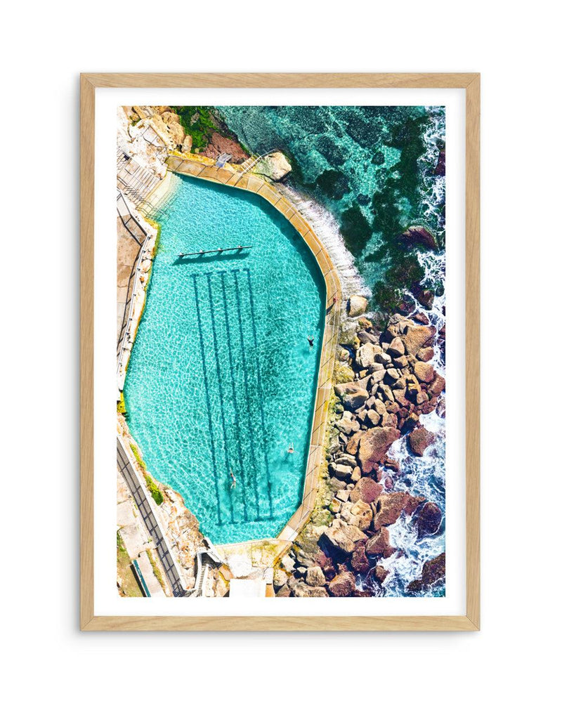 Bronte Ocean Pool Art Print-PRINT-Olive et Oriel-Olive et Oriel-A5 | 5.8" x 8.3" | 14.8 x 21cm-Oak-With White Border-Buy-Australian-Art-Prints-Online-with-Olive-et-Oriel-Your-Artwork-Specialists-Austrailia-Decorate-With-Coastal-Photo-Wall-Art-Prints-From-Our-Beach-House-Artwork-Collection-Fine-Poster-and-Framed-Artwork