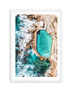Bronte Pool | From the Skies Art Print-PRINT-Olive et Oriel-Olive et Oriel-A5 | 5.8" x 8.3" | 14.8 x 21cm-White-With White Border-Buy-Australian-Art-Prints-Online-with-Olive-et-Oriel-Your-Artwork-Specialists-Austrailia-Decorate-With-Coastal-Photo-Wall-Art-Prints-From-Our-Beach-House-Artwork-Collection-Fine-Poster-and-Framed-Artwork