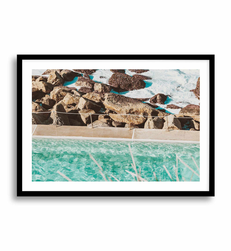 Bronte Pool I Art Print-PRINT-Olive et Oriel-Olive et Oriel-A5 | 5.8" x 8.3" | 14.8 x 21cm-Black-With White Border-Buy-Australian-Art-Prints-Online-with-Olive-et-Oriel-Your-Artwork-Specialists-Austrailia-Decorate-With-Coastal-Photo-Wall-Art-Prints-From-Our-Beach-House-Artwork-Collection-Fine-Poster-and-Framed-Artwork