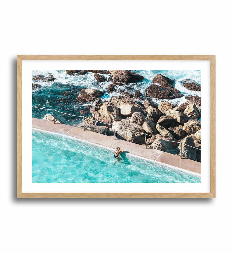 Bronte Pool II Art Print-PRINT-Olive et Oriel-Olive et Oriel-A5 | 5.8" x 8.3" | 14.8 x 21cm-Oak-With White Border-Buy-Australian-Art-Prints-Online-with-Olive-et-Oriel-Your-Artwork-Specialists-Austrailia-Decorate-With-Coastal-Photo-Wall-Art-Prints-From-Our-Beach-House-Artwork-Collection-Fine-Poster-and-Framed-Artwork