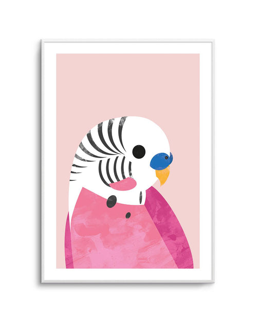Budgie by Dan Hobday Art Print-PRINT-Olive et Oriel-Dan Hobday-A5 | 5.8" x 8.3" | 14.8 x 21cm-Unframed Art Print-With White Border-Buy-Australian-Art-Prints-Online-with-Olive-et-Oriel-Your-Artwork-Specialists-Austrailia-Decorate-With-Coastal-Photo-Wall-Art-Prints-From-Our-Beach-House-Artwork-Collection-Fine-Poster-and-Framed-Artwork