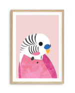 Budgie by Dan Hobday Art Print-PRINT-Olive et Oriel-Dan Hobday-A5 | 5.8" x 8.3" | 14.8 x 21cm-Oak-With White Border-Buy-Australian-Art-Prints-Online-with-Olive-et-Oriel-Your-Artwork-Specialists-Austrailia-Decorate-With-Coastal-Photo-Wall-Art-Prints-From-Our-Beach-House-Artwork-Collection-Fine-Poster-and-Framed-Artwork