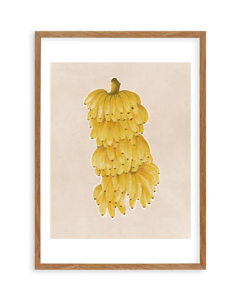 Bunch of Bananas Art Print-PRINT-Olive et Oriel-Olive et Oriel-50x70 cm | 19.6" x 27.5"-Walnut-With White Border-Buy-Australian-Art-Prints-Online-with-Olive-et-Oriel-Your-Artwork-Specialists-Austrailia-Decorate-With-Coastal-Photo-Wall-Art-Prints-From-Our-Beach-House-Artwork-Collection-Fine-Poster-and-Framed-Artwork