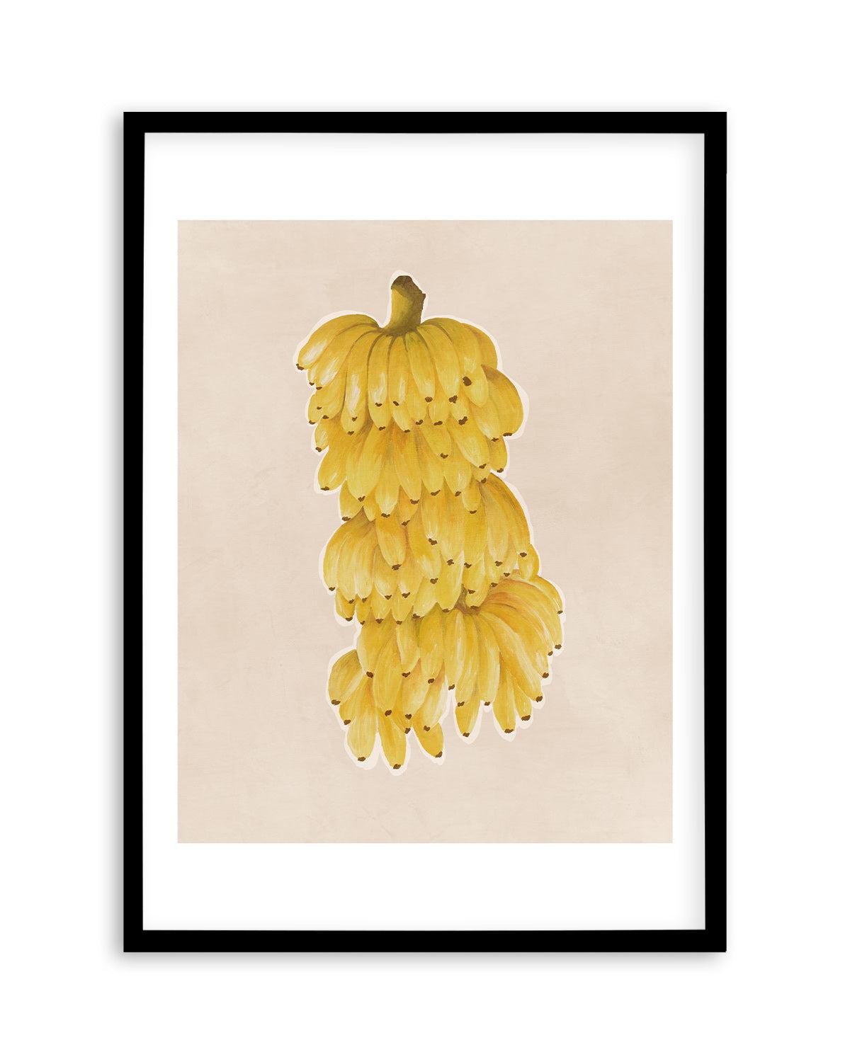 Bunch of Bananas Art Print-PRINT-Olive et Oriel-Olive et Oriel-A5 | 5.8" x 8.3" | 14.8 x 21cm-Black-With White Border-Buy-Australian-Art-Prints-Online-with-Olive-et-Oriel-Your-Artwork-Specialists-Austrailia-Decorate-With-Coastal-Photo-Wall-Art-Prints-From-Our-Beach-House-Artwork-Collection-Fine-Poster-and-Framed-Artwork