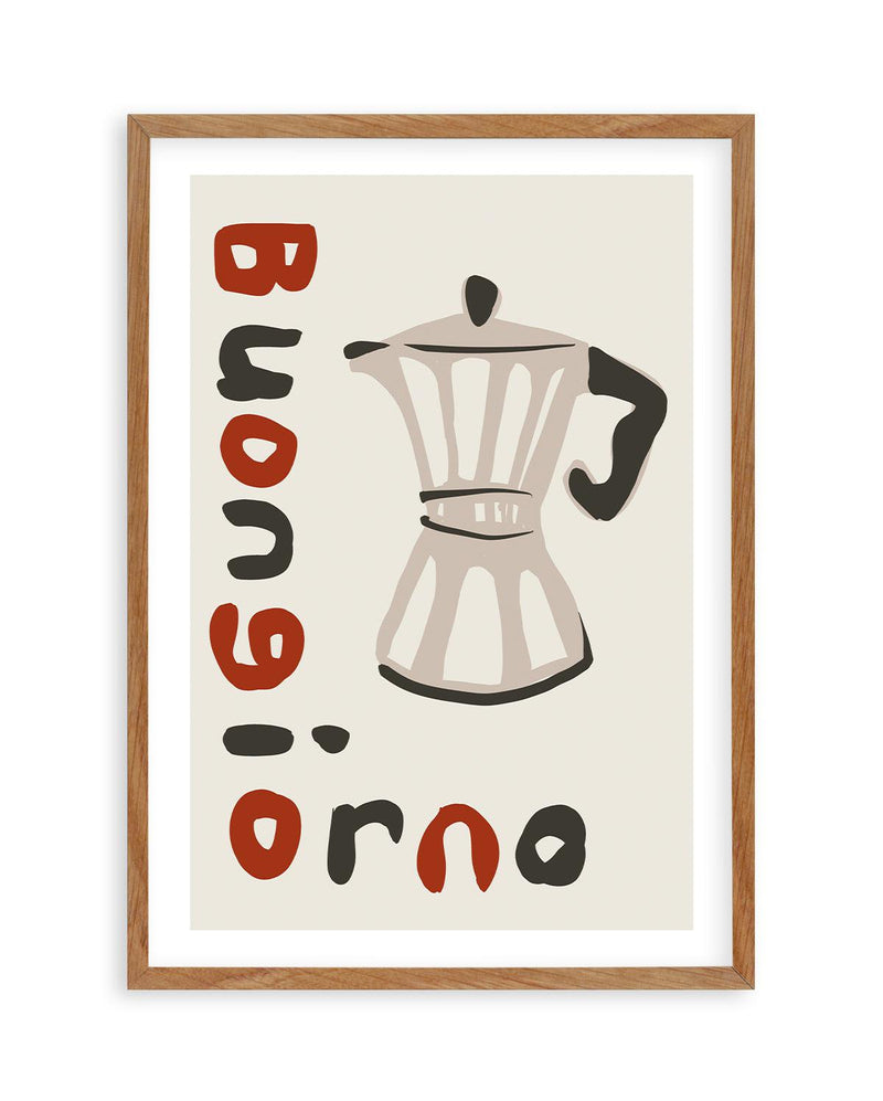 Buongiorno Caffe I Art Print-PRINT-Olive et Oriel-Simmo-50x70 cm | 19.6" x 27.5"-Walnut-With White Border-Buy-Australian-Art-Prints-Online-with-Olive-et-Oriel-Your-Artwork-Specialists-Austrailia-Decorate-With-Coastal-Photo-Wall-Art-Prints-From-Our-Beach-House-Artwork-Collection-Fine-Poster-and-Framed-Artwork