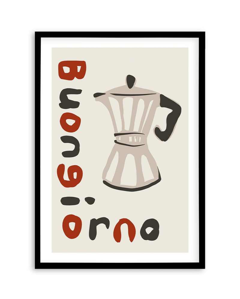 Buongiorno Caffe I Art Print-PRINT-Olive et Oriel-Simmo-A5 | 5.8" x 8.3" | 14.8 x 21cm-Black-With White Border-Buy-Australian-Art-Prints-Online-with-Olive-et-Oriel-Your-Artwork-Specialists-Austrailia-Decorate-With-Coastal-Photo-Wall-Art-Prints-From-Our-Beach-House-Artwork-Collection-Fine-Poster-and-Framed-Artwork