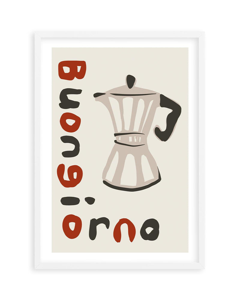 Buongiorno Caffe I Art Print-PRINT-Olive et Oriel-Simmo-A5 | 5.8" x 8.3" | 14.8 x 21cm-White-With White Border-Buy-Australian-Art-Prints-Online-with-Olive-et-Oriel-Your-Artwork-Specialists-Austrailia-Decorate-With-Coastal-Photo-Wall-Art-Prints-From-Our-Beach-House-Artwork-Collection-Fine-Poster-and-Framed-Artwork