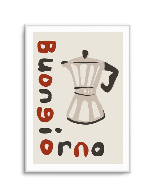 Buongiorno Caffe I Art Print-PRINT-Olive et Oriel-Simmo-A5 | 5.8" x 8.3" | 14.8 x 21cm-Unframed Art Print-With White Border-Buy-Australian-Art-Prints-Online-with-Olive-et-Oriel-Your-Artwork-Specialists-Austrailia-Decorate-With-Coastal-Photo-Wall-Art-Prints-From-Our-Beach-House-Artwork-Collection-Fine-Poster-and-Framed-Artwork