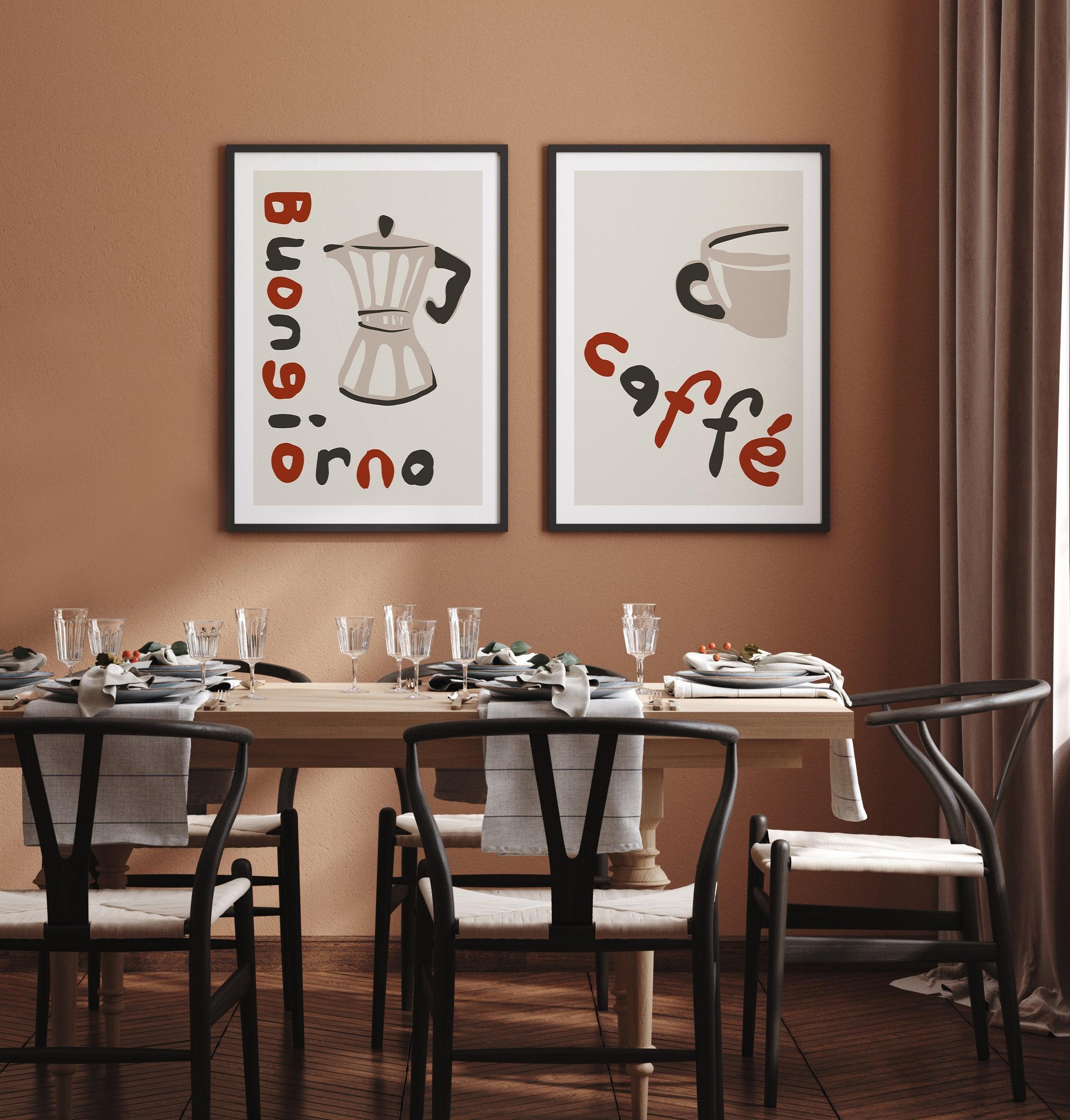 Buongiorno Caffe I Art Print-PRINT-Olive et Oriel-Simmo-Buy-Australian-Art-Prints-Online-with-Olive-et-Oriel-Your-Artwork-Specialists-Austrailia-Decorate-With-Coastal-Photo-Wall-Art-Prints-From-Our-Beach-House-Artwork-Collection-Fine-Poster-and-Framed-Artwork