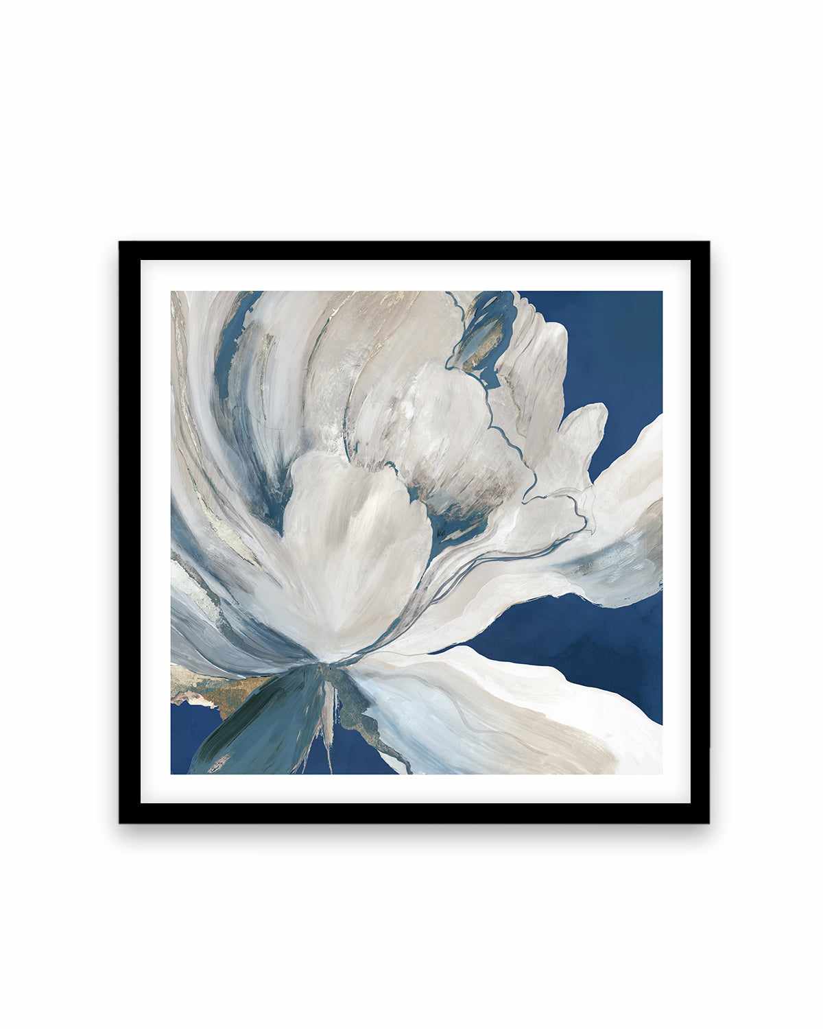 Butterfly Flower I Blue Art Print