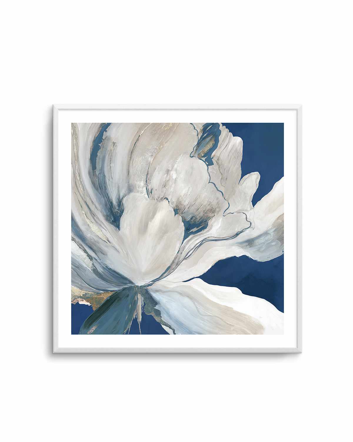 Butterfly Flower I Blue Art Print