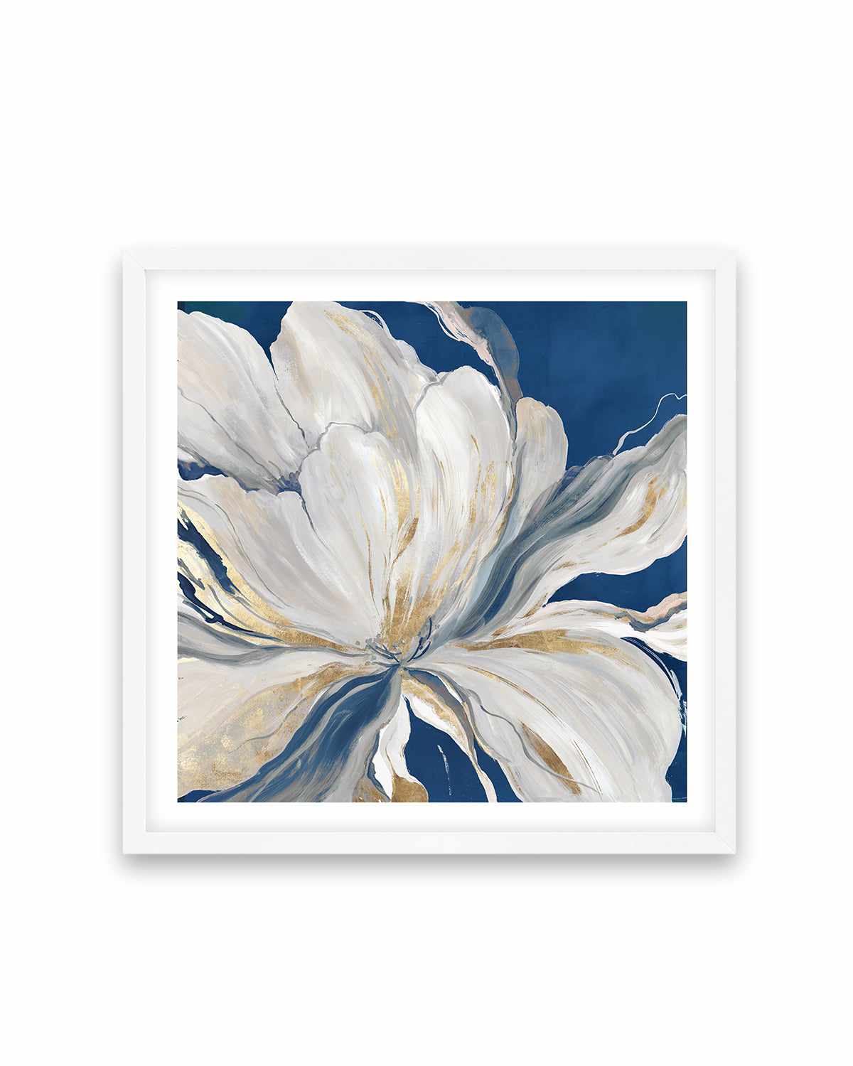 Butterfly Flower II Blue Art Print