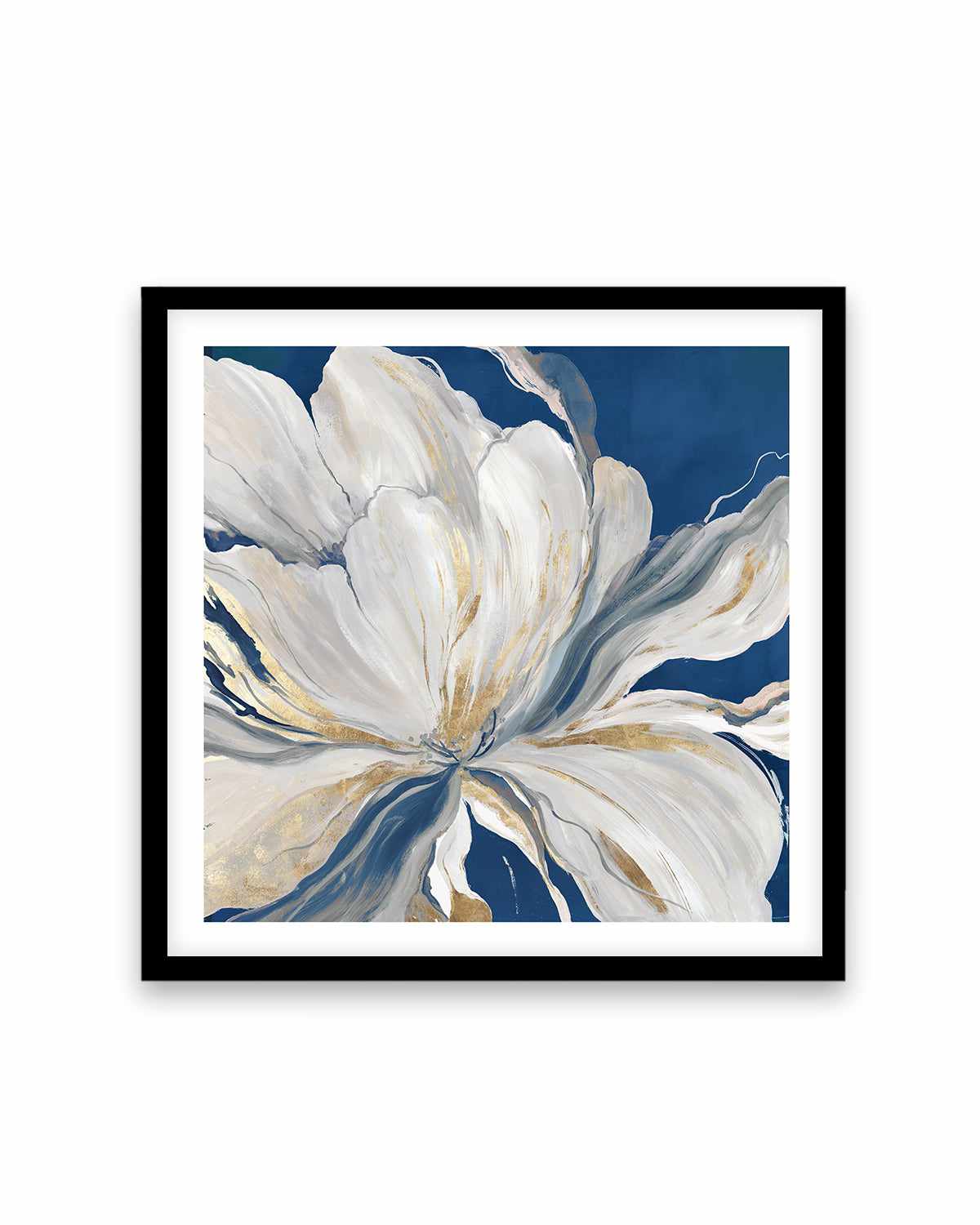 Butterfly Flower II Blue Art Print