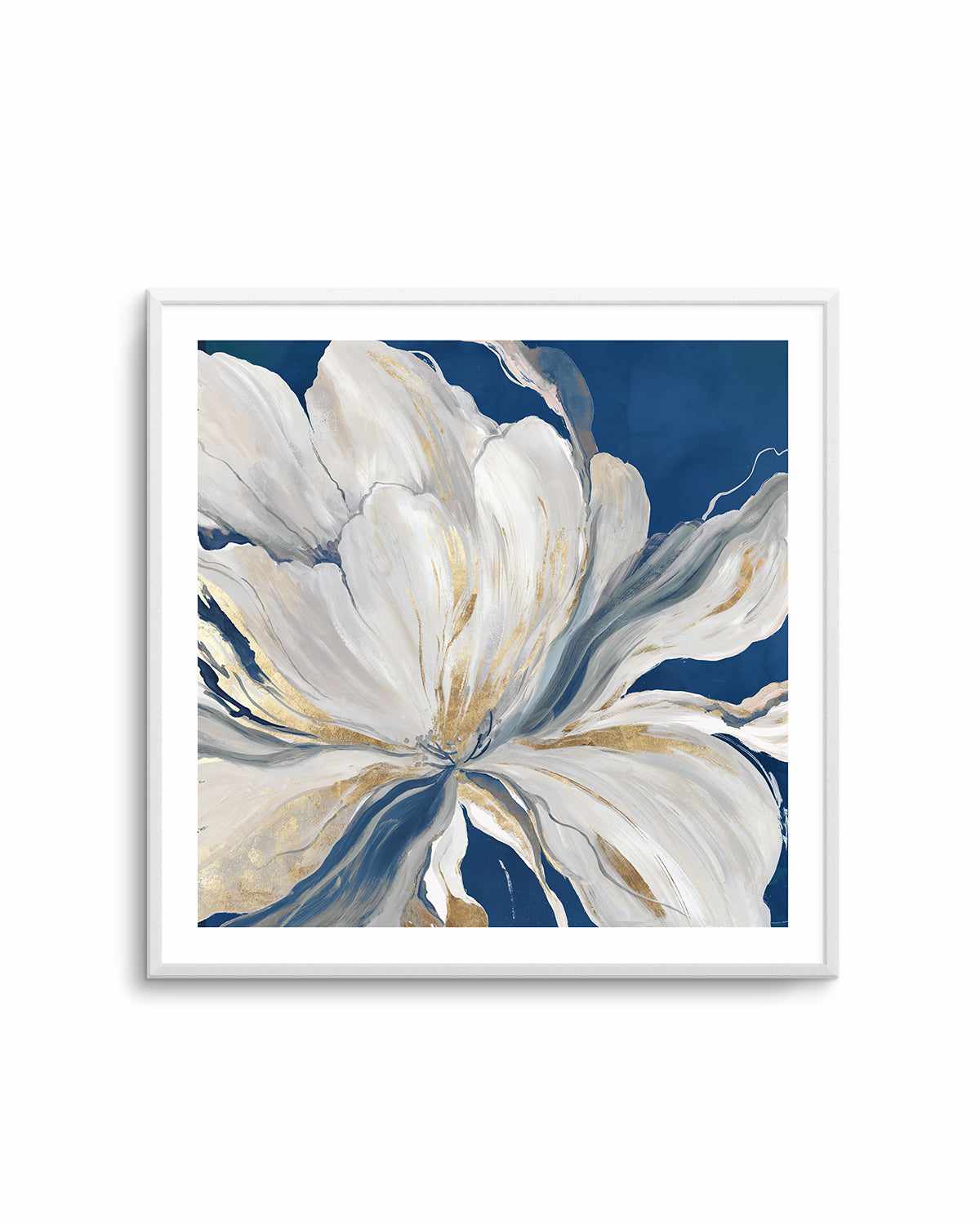 Butterfly Flower II Blue Art Print