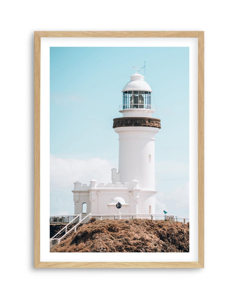 Byron Bay Lighthouse Art Print | PT-PRINT-Olive et Oriel-Olive et Oriel-A5 | 5.8" x 8.3" | 14.8 x 21cm-Oak-With White Border-Buy-Australian-Art-Prints-Online-with-Olive-et-Oriel-Your-Artwork-Specialists-Austrailia-Decorate-With-Coastal-Photo-Wall-Art-Prints-From-Our-Beach-House-Artwork-Collection-Fine-Poster-and-Framed-Artwork