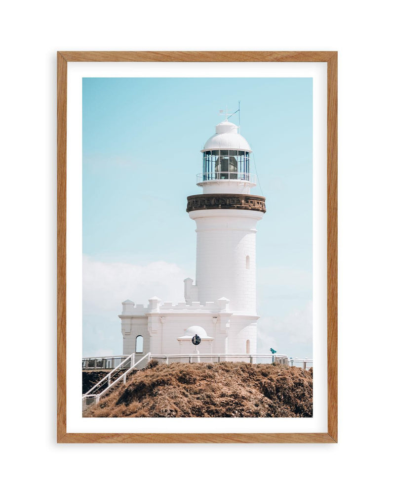 Byron Bay Lighthouse Art Print | PT-PRINT-Olive et Oriel-Olive et Oriel-50x70 cm | 19.6" x 27.5"-Walnut-With White Border-Buy-Australian-Art-Prints-Online-with-Olive-et-Oriel-Your-Artwork-Specialists-Austrailia-Decorate-With-Coastal-Photo-Wall-Art-Prints-From-Our-Beach-House-Artwork-Collection-Fine-Poster-and-Framed-Artwork