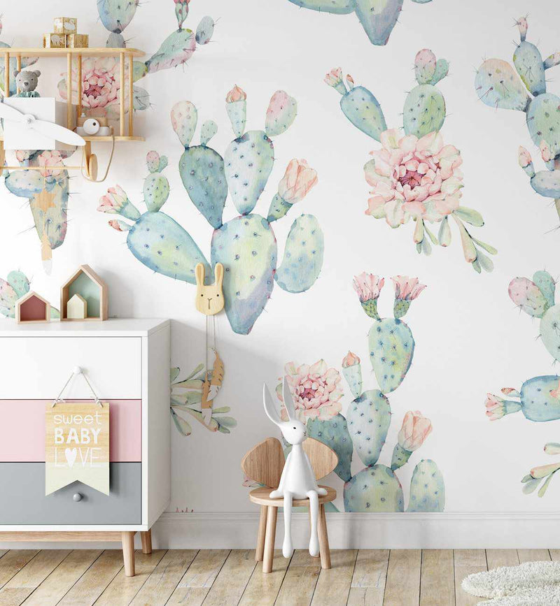 Cactus Garden Wallpaper-Wallpaper-Buy Kids Removable Wallpaper Online Our Custom Made Children√¢‚Ç¨‚Ñ¢s Wallpapers Are A Fun Way To Decorate And Enhance Boys Bedroom Decor And Girls Bedrooms They Are An Amazing Addition To Your Kids Bedroom Walls Our Collection of Kids Wallpaper Is Sure To Transform Your Kids Rooms Interior Style From Pink Wallpaper To Dinosaur Wallpaper Even Marble Wallpapers For Teen Boys Shop Peel And Stick Wallpaper Online Today With Olive et Oriel