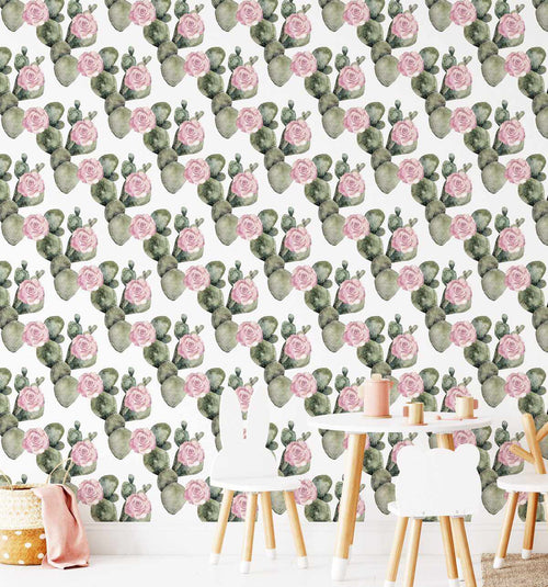 Cactus Rose Wallpaper-Wallpaper-Buy Kids Removable Wallpaper Online Our Custom Made Children√¢‚Ç¨‚Ñ¢s Wallpapers Are A Fun Way To Decorate And Enhance Boys Bedroom Decor And Girls Bedrooms They Are An Amazing Addition To Your Kids Bedroom Walls Our Collection of Kids Wallpaper Is Sure To Transform Your Kids Rooms Interior Style From Pink Wallpaper To Dinosaur Wallpaper Even Marble Wallpapers For Teen Boys Shop Peel And Stick Wallpaper Online Today With Olive et Oriel