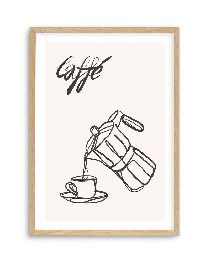 Caffe Italiano I Art Print-PRINT-Olive et Oriel-Simmo-A5 | 5.8" x 8.3" | 14.8 x 21cm-Oak-With White Border-Buy-Australian-Art-Prints-Online-with-Olive-et-Oriel-Your-Artwork-Specialists-Austrailia-Decorate-With-Coastal-Photo-Wall-Art-Prints-From-Our-Beach-House-Artwork-Collection-Fine-Poster-and-Framed-Artwork